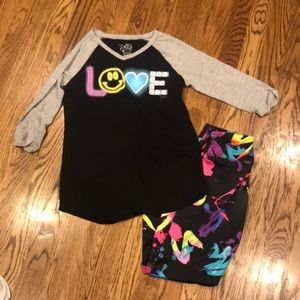 Justice top and leggings